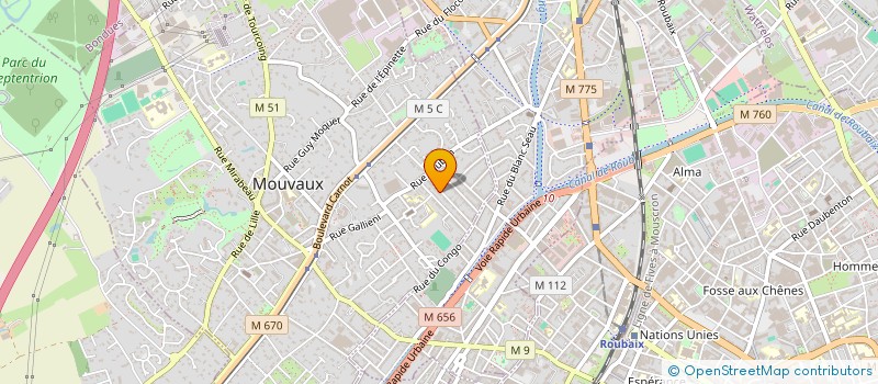 localisation de l'entreprise MADAME EMILIE FLEURQUIN  MOUVAUX