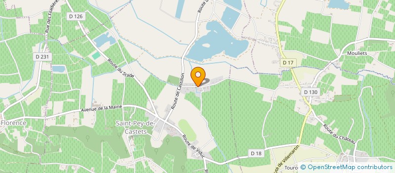 localisation de l'entreprise MADAME EMILIE GARREAU  SAINT-PEY-DE-CASTETS