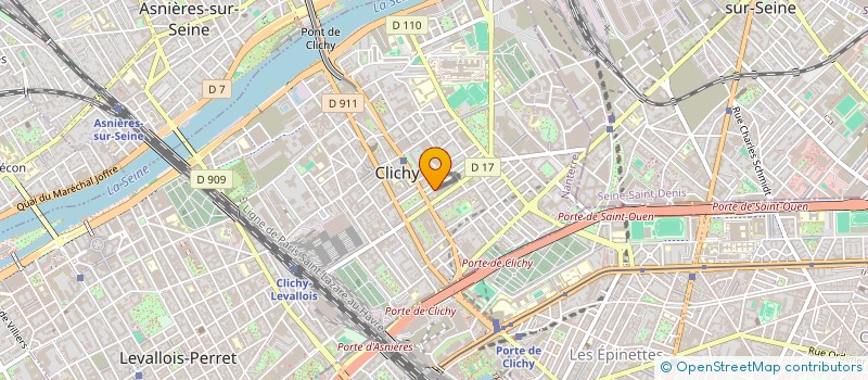 localisation de l'entreprise MADAME EMILIE GILBERT DE GOURVILLE à CLICHY