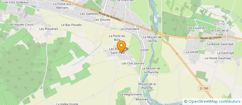 localisation de l'entreprise MADAME EMILIE GRETEAU  CRAVANT LES COTEAUX