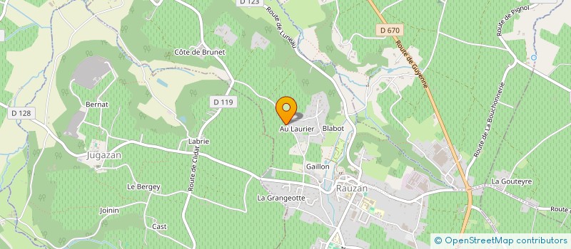 localisation de l'entreprise MADAME EMILIE GROSLIER  RAUZAN