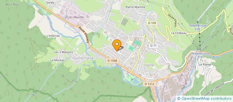 localisation de l'entreprise MADAME EMILIE GROSSET-GRANGE  UGINE