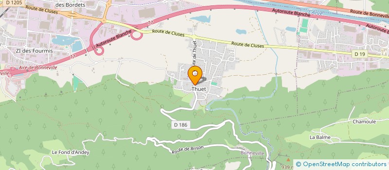 localisation de l'entreprise MADAME EMILIE GUERRIN  BONNEVILLE