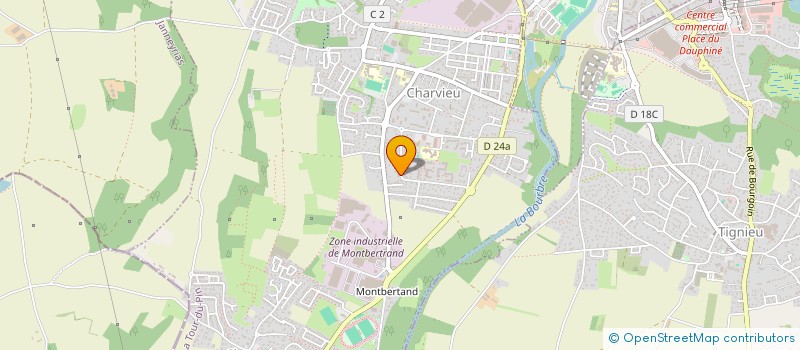 localisation de l'entreprise MADAME EMILIE HADJI ATHANASSIOU  CHARVIEU-CHAVAGNEUX