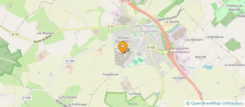 localisation de l'entreprise MADAME EMILIE HARDY  LONGUENEE-EN-ANJOU