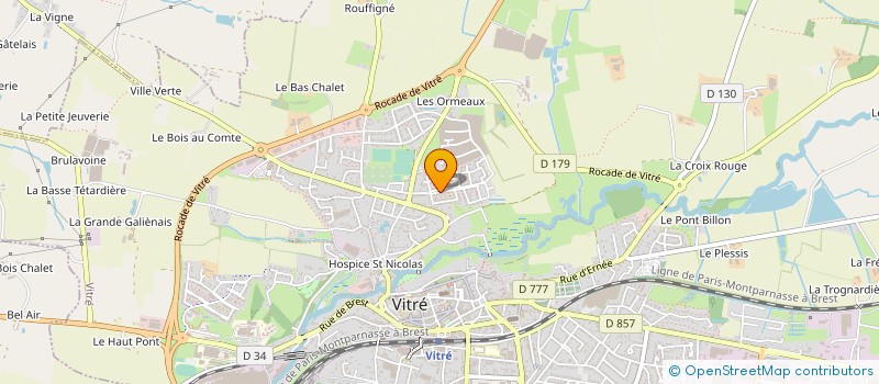 localisation de l'entreprise MADAME EMILIE HUBERT  VITRE