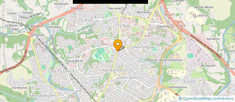 localisation de l'entreprise MADAME EMILIE JEGLOT  QUIMPER