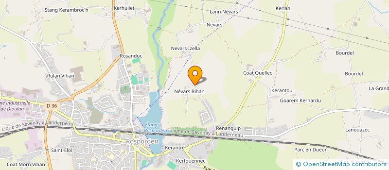 localisation de l'entreprise MADAME EMILIE LE DOEUFF  ROSPORDEN