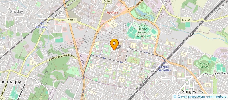 localisation de l'entreprise MADAME EMILIE LE SAULNIER  SARCELLES