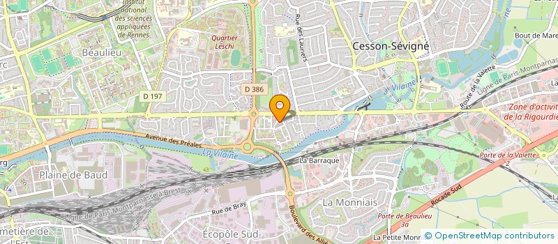 localisation de l'entreprise MADAME EMILIE LEFEBVRE  CESSON-SEVIGNE