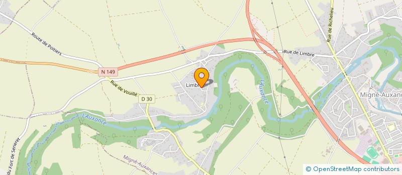 localisation de l'entreprise MADAME EMILIE LEFEVRE  MIGNE-AUXANCES