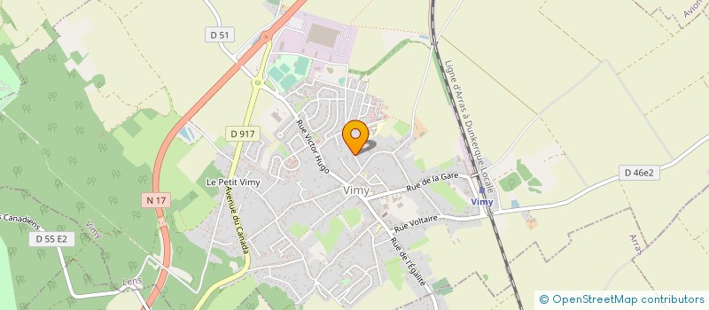 localisation de l'entreprise MADAME EMILIE LESAGE  VIMY