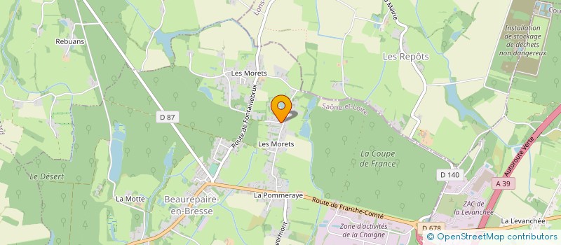 localisation de l'entreprise MADAME EMILIE MARILLIER  BEAUREPAIRE-EN-BRESSE