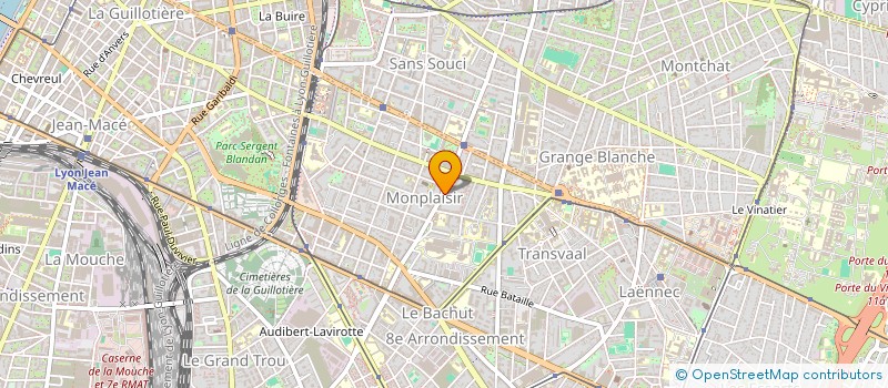 localisation de l'entreprise MADAME EMILIE MARTIN  LYON