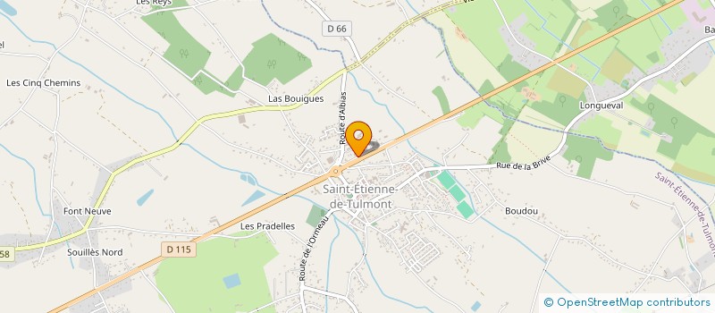 localisation de l'entreprise MADAME EMILIE MARTY à SAINT-ETIENNE-DE-TULMONT