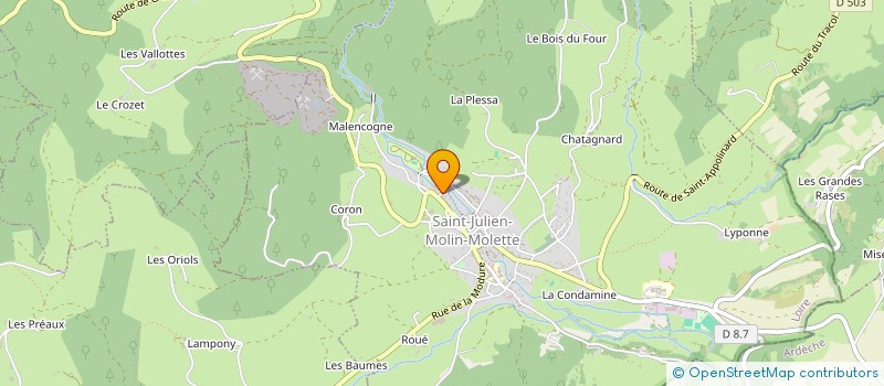 localisation de l'entreprise MADAME EMILIE MATHIEU à SAINT-JULIEN-MOLIN-MOLETTE