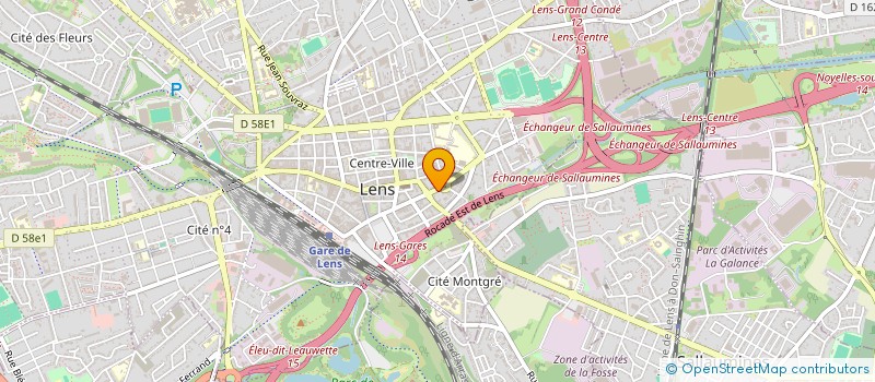 localisation de l'entreprise MADAME EMILIE MOCQ  LENS