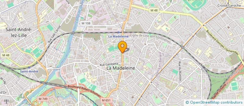 localisation de l'entreprise MADAME EMILIE MONTEIL à LA MADELEINE