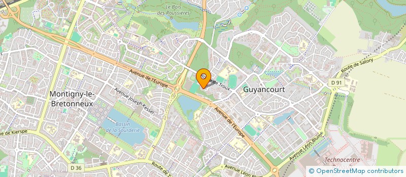 localisation de l'entreprise MADAME EMILIE MORIN  GUYANCOURT