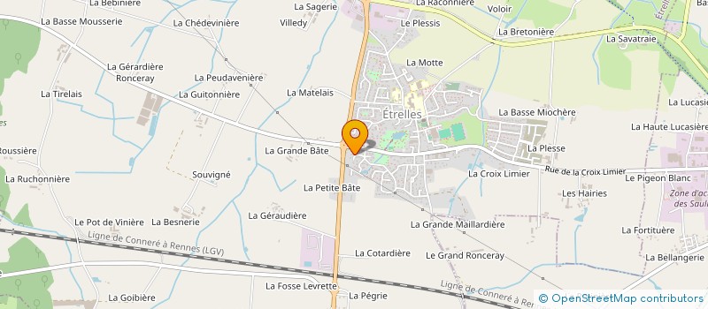 localisation de l'entreprise MADAME EMILIE PAULE ALICE BURTET  ETRELLES