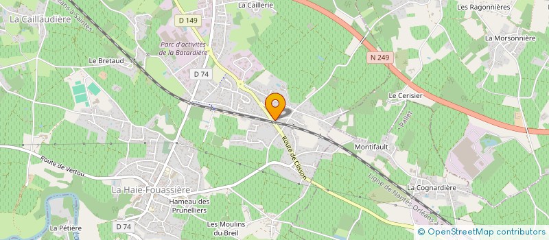localisation de l'entreprise MADAME EMILIE PERET à LA HAIE-FOUASSIERE