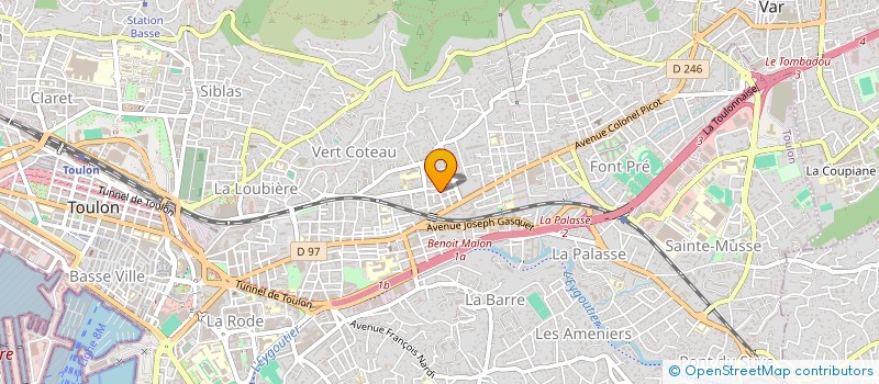 localisation de l'entreprise MADAME EMILIE PESCHARD  TOULON