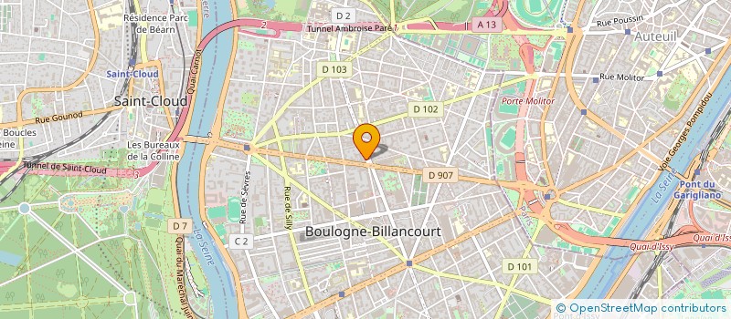 localisation de l'entreprise MADAME EMILIE PETHE à BOULOGNE-BILLANCOURT
