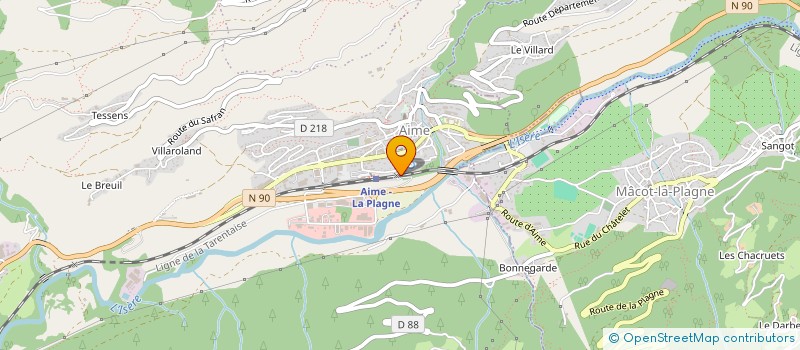 localisation de l'entreprise MADAME EMILIE PETIT à LA PLAGNE TARENTAISE