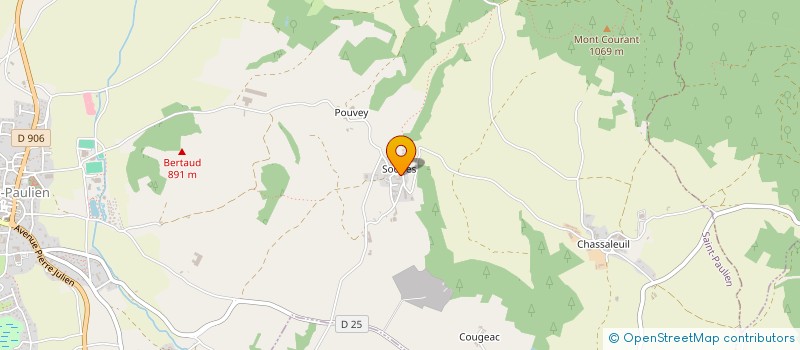 localisation de l'entreprise MADAME EMILIE PEYRELON  SAINT-PAULIEN