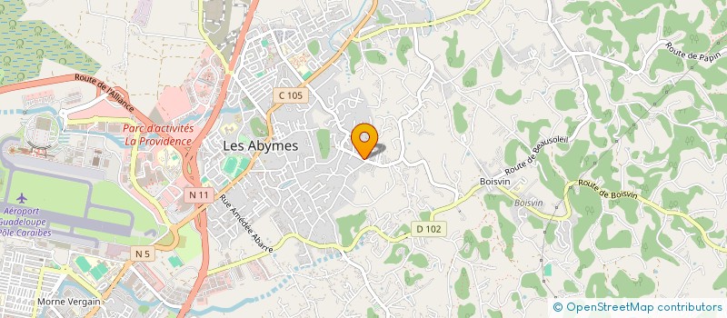 localisation de l'entreprise MADAME EMILIE PHILOMIN  LES ABYMES