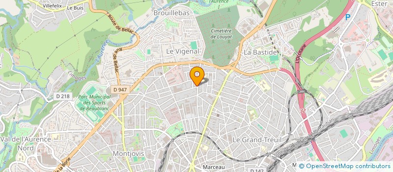 localisation de l'entreprise MADAME EMILIE PIAROU à LIMOGES