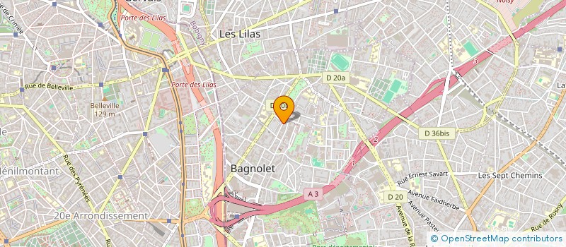 localisation de l'entreprise MADAME EMILIE PIGEARD à BAGNOLET