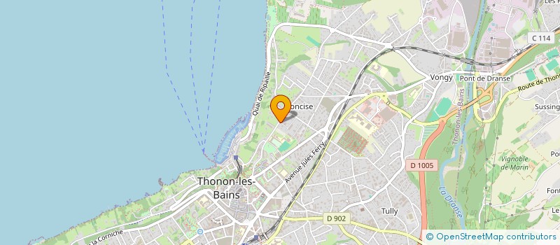 localisation de l'entreprise MADAME EMILIE PINET à THONON-LES-BAINS