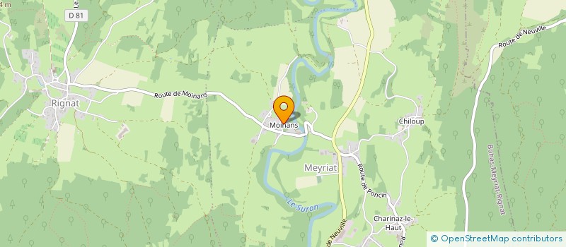 localisation de l'entreprise MADAME EMILIE POIGNANT  BOHAS-MEYRIAT-RIGNAT