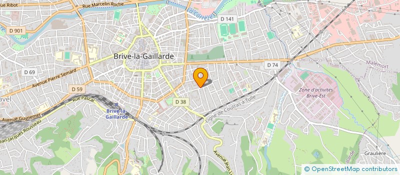 localisation de l'entreprise MADAME EMILIE PRUNETA  BRIVE-LA-GAILLARDE