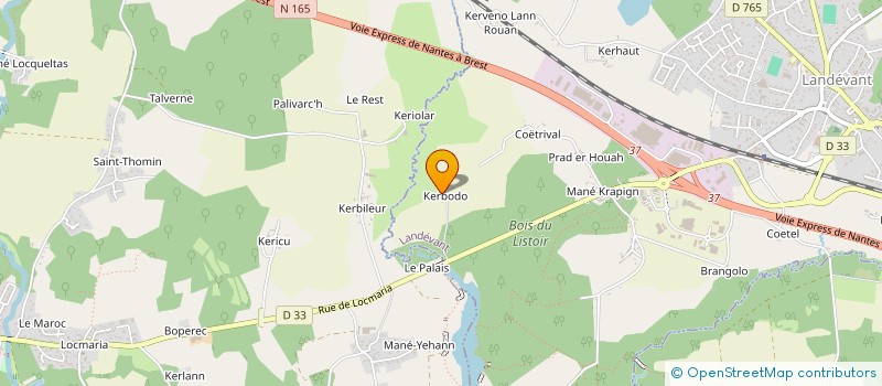 localisation de l'entreprise MADAME EMILIE PRUVOST  LANDAUL