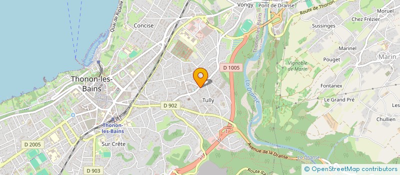 localisation de l'entreprise MADAME EMILIE PRUVOST à THONON-LES-BAINS