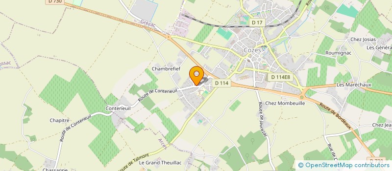 localisation de l'entreprise MADAME EMILIE PUIT  COZES