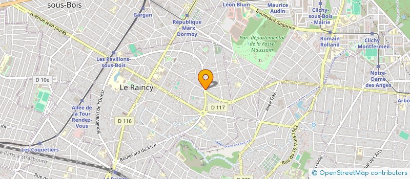 localisation de l'entreprise MADAME EMILIE QUEIROZ FERREIRA à LE RAINCY