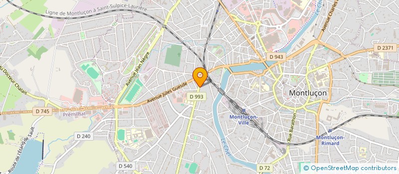 localisation de l'entreprise MADAME EMILIE RAVAUX  MONTLUCON