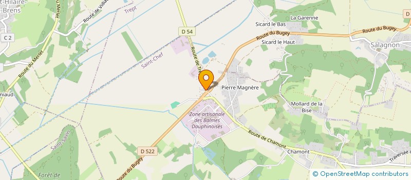 localisation de l'entreprise MADAME EMILIE REVERAND  SAINT-CHEF