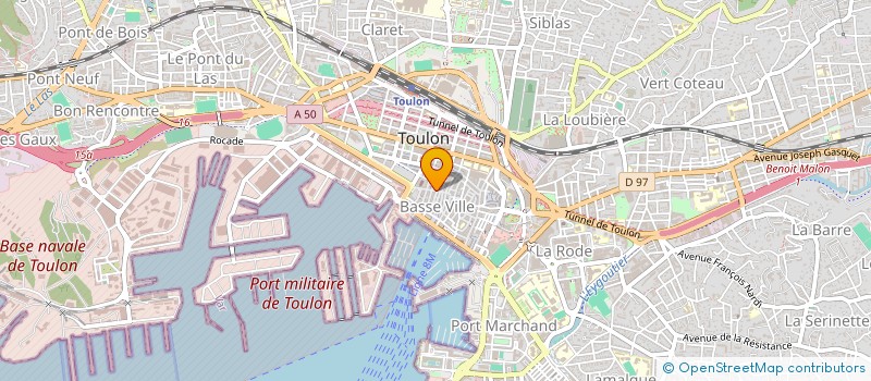 localisation de l'entreprise MADAME EMILIE ROBIN  TOULON