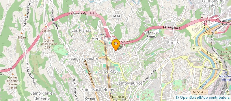 localisation de l'entreprise MADAME EMILIE SANCHEZ  NICE
