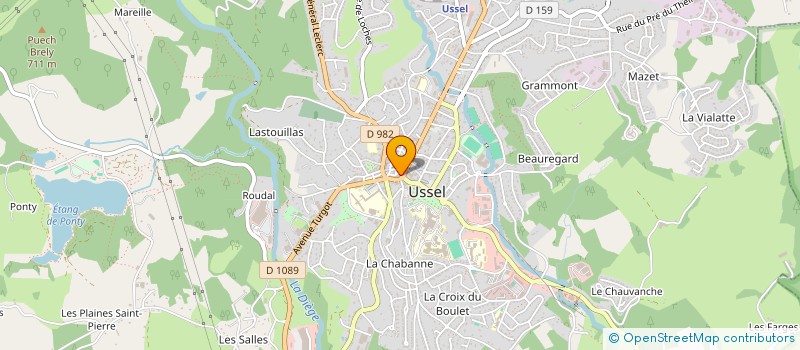 localisation de l'entreprise MADAME EMILIE SIMONNE VERDIER à USSEL