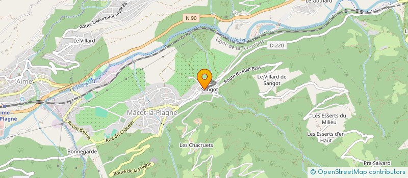 localisation de l'entreprise MADAME EMILIE SIROT à LA PLAGNE TARENTAISE
