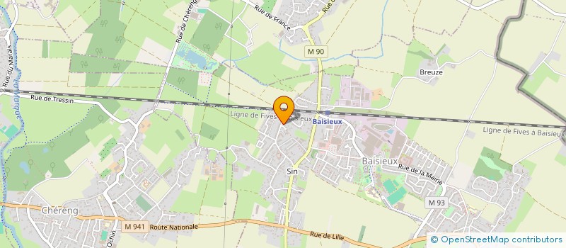 localisation de l'entreprise MADAME EMILIE TECOURT  BAISIEUX