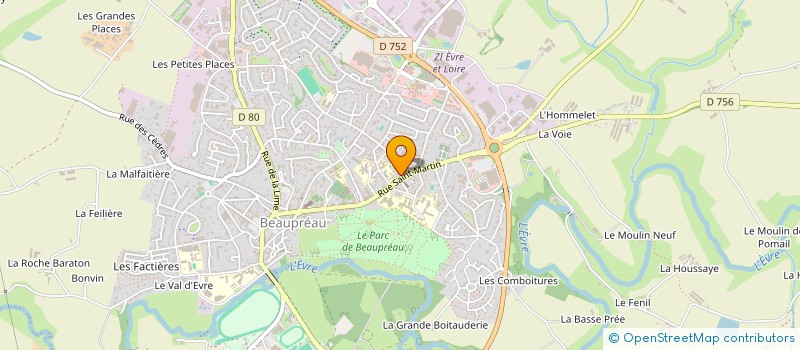 localisation de l'entreprise MADAME EMILIE THIBAULT à BEAUPREAU-EN-MAUGES