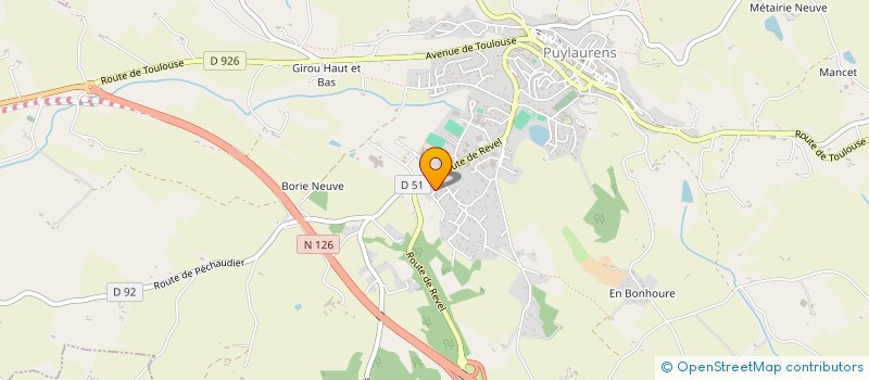 localisation de l'entreprise MADAME EMILIE TRAVEILLY  PUYLAURENS