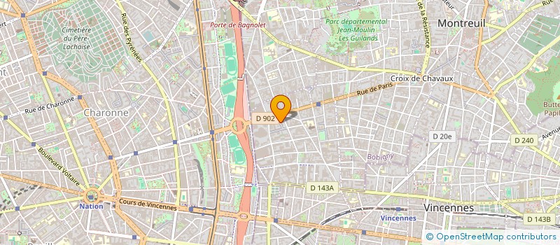 localisation de l'entreprise MADAME EMILIE VILLETTES  MONTREUIL
