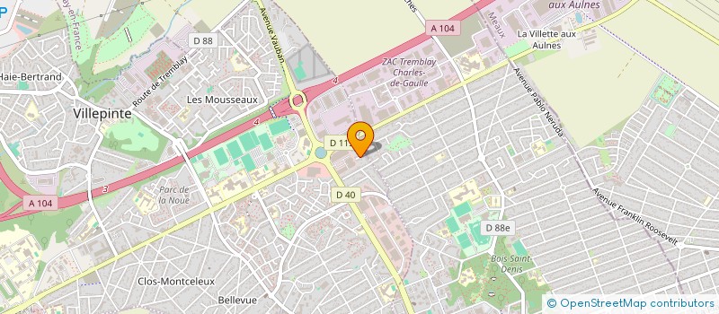 localisation de l'entreprise MADAME EMILIENNE DUPONT à VILLEPINTE